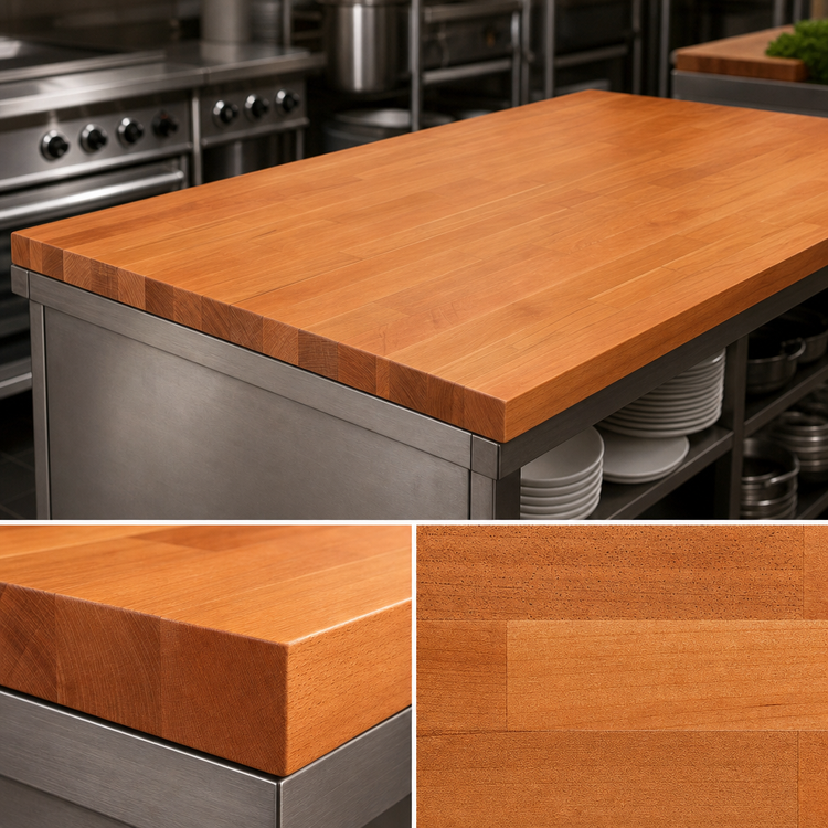 Product image #4 for Boos Block American Cherry Edge Grain Kitchen Countertop, 96-Inch x 25-Inch x 1-1/2-Inch, Varnique Finish