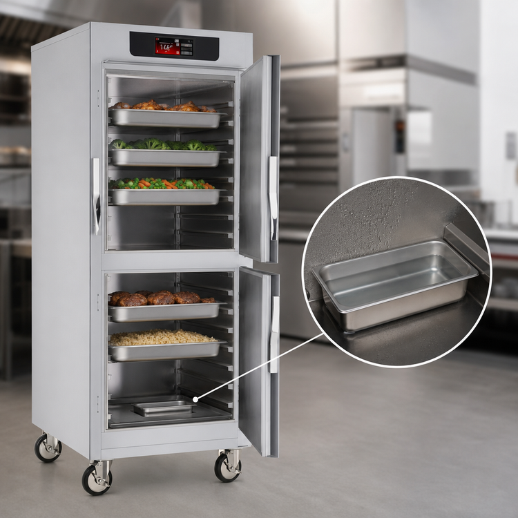 Product image #4 for Metro C5 8 Series Full-Height Pass-Thru Controlled Temperature Holding Cabinet with Dutch Doors and Touch-Screen Controls, 120V