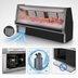 Thumbnail image #4 for Howard-McCray 34E Series Endless Design Self-Contained Double Duty Fish/Poultry Service Case, 76.5-Inch, Black Exterior, LED Lighting