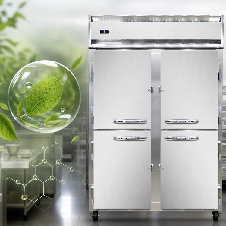 Product image #4 for Continental Refrigerator 2FSNHD 2-Section Shallow Depth Reach-In Freezer with Half Doors