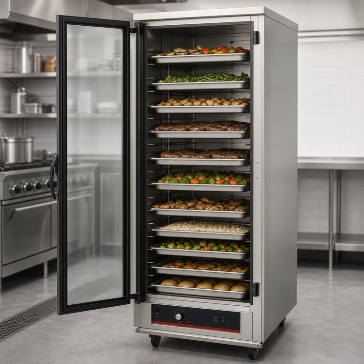 Product image #4 for hotLOGIX HL3-18 Full-Height Insulated Non-Humidified Heated Holding Cabinet with Tempered Glass Door