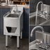 Thumbnail image #4 for CHOICE Deluxe Freestanding Underbar Hand Sink Unit, 12 Inch Wide, with Faucet, Soap & Paper Towel Dispensers