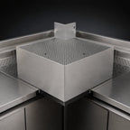 Thumbnail image #4 for Glastender COLB Outside Corner Underbar Drainboard, 24-Inch Deep, Stainless Steel, 90° Angle, No Legs