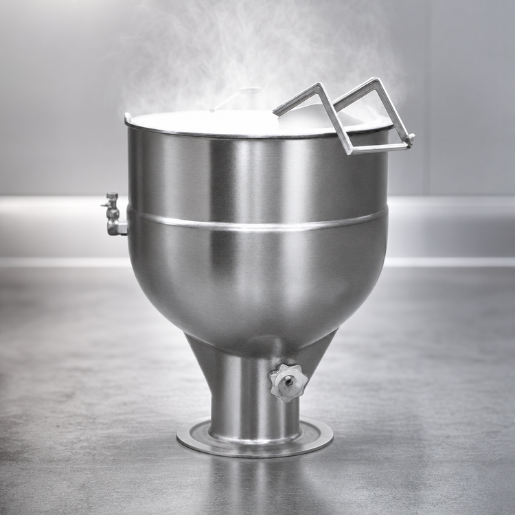 Product image #4 for Legion LSP-100 100-Gallon Stationary Direct Steam Kettle with Full Jacket and Pedestal Base