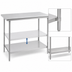 Thumbnail image #4 for Advance Tabco 108-Inch x 36-Inch Stainless Steel Work Table with Adjustable Undershelf
