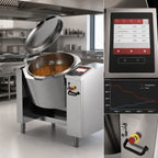 Thumbnail image #4 for Firex (Middleby) Cucimix UCBTG018V1 18-Gallon Gas Tilting Skillet Braising Pan with Automatic Mixer and Programmable Touch Controls