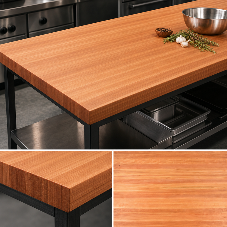 Product image #4 for Boos Block American Cherry Edge Grain Kitchen Countertop, 84 x 42 x 2-1/4 Inches
