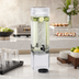 Thumbnail image #4 for Cal-Mil Square Clear Glass Beverage Dispenser, 3 Gallon, with Ice Chamber and Drip Tray