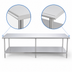 Thumbnail image #4 for 108-Inch x 30-Inch Stainless Steel Work Table with Adjustable Undershelf