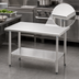Thumbnail image #4 for Deluxe Series Stainless Steel Work Table with Adjustable Undershelf, 84 x 24 Inches