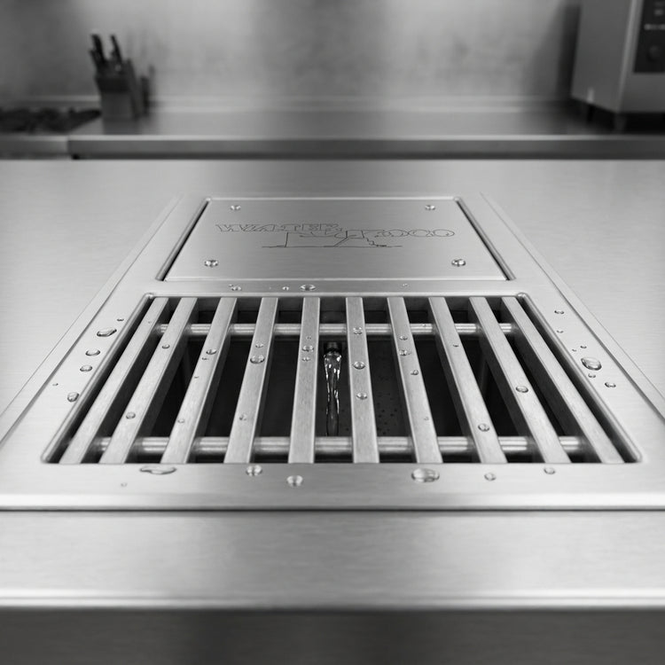 Product image #3 for Eagle Group Cool Trough® 72"W x 12"D Drop-In Water Tempering System with Grated Drain