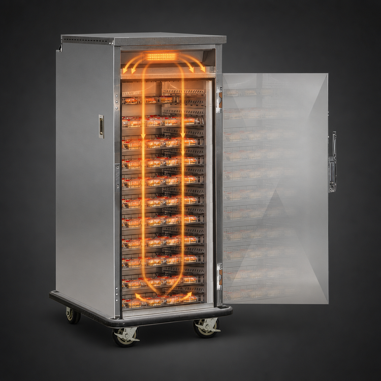 Product image #4 for FWE Mobile Insulated Heated Holding Transport Cabinet, 22 Basket / 11 Sheet Pan Capacity
