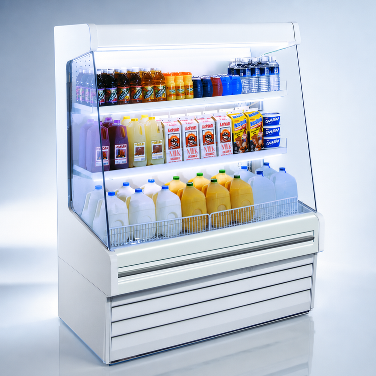 Product image #4 for Howard-McCray Ovation Series SC-OD30E-8L-S-LED Dairy Open Merchandiser, 99-Inch Wide, Self-Contained, LED Lighted Shelves