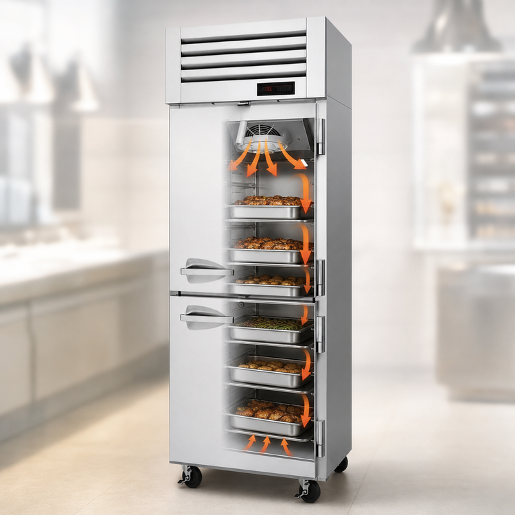 Product image #4 for Turbo Air PRO Series 25 Cu. Ft. 1-Section Reach-In Heated Holding Cabinet with 2 Half Solid Doors, 115V