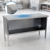 Thumbnail image #4 for John Boos Enclosed Base Open Front Stainless Steel Work Table with Undershelf, 96 x 30 Inches, 14-Gauge Top