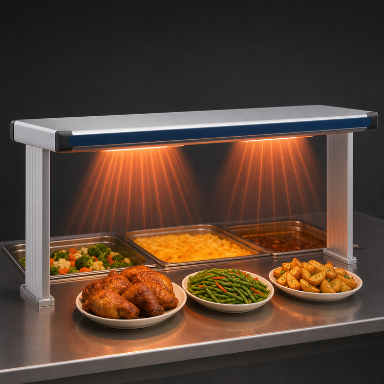 Product image #4 for Hatco Glo-Ray Designer Dual Strip Heater with Lights, 33-1/2-Inch Wide, Aluminum, 1020 Watts