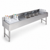 Thumbnail image #4 for Advance Tabco Underbar Basics 96-Inch Stainless Steel 3-Compartment Bar Sink and Ice Bin Combo with Left-Hand Ice Bin and Deck-Mount Faucet