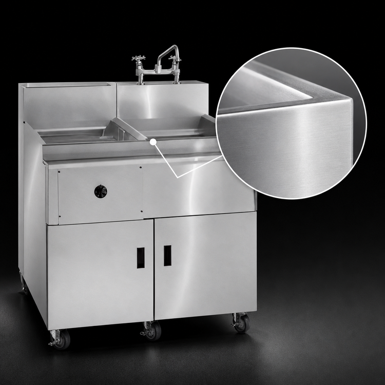 Product image #4 for Imperial 16-Gallon Single Tank Stainless Steel Pasta Rinse Station