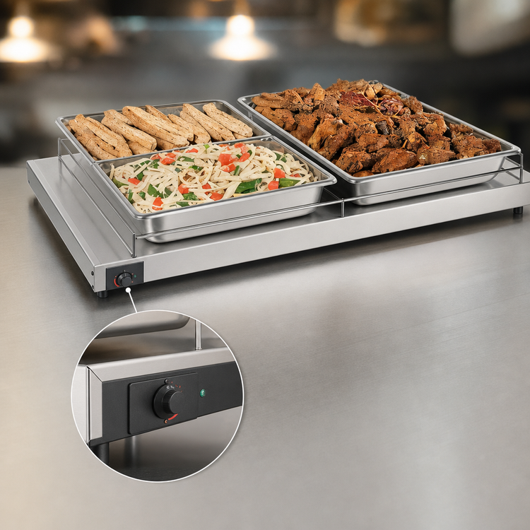 Product image #4 for Hatco Glo-Ray Free-Standing Heated Shelf, 66-Inch W x 7-3/4-Inch D, Stainless Steel Top