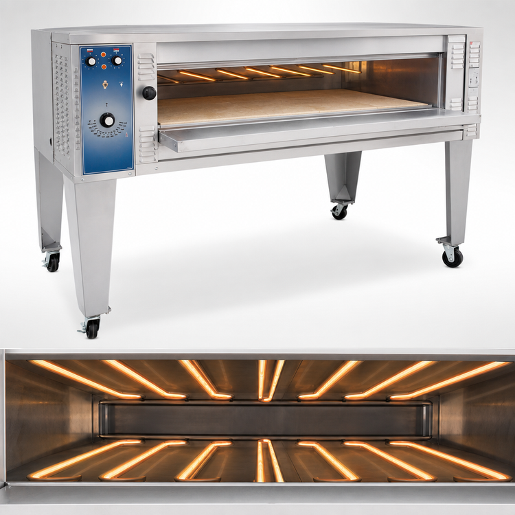 Product image #4 for Bakers Pride Super Deck Series Single-Deck Electric Pizza Deck Oven, 57"W x 36"D x 7"H Cavity, 12 kW
