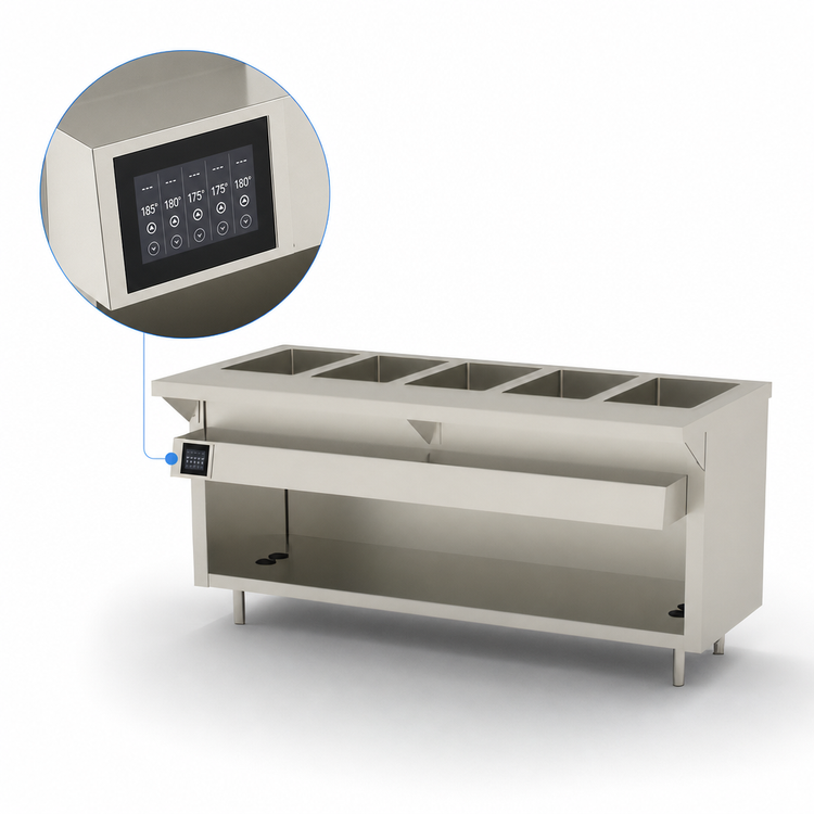 Product image #4 for Thurmaduke EW-5-DLPG Deluxe Ganged Waterless Well Unit, 5-Pan