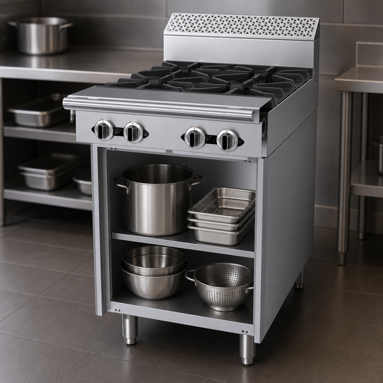 Product image #4 for Garland Cuisine Series 24-Inch Heavy Duty Gas Add-A-Unit Range, 4 Open Burners, Open Cabinet Base