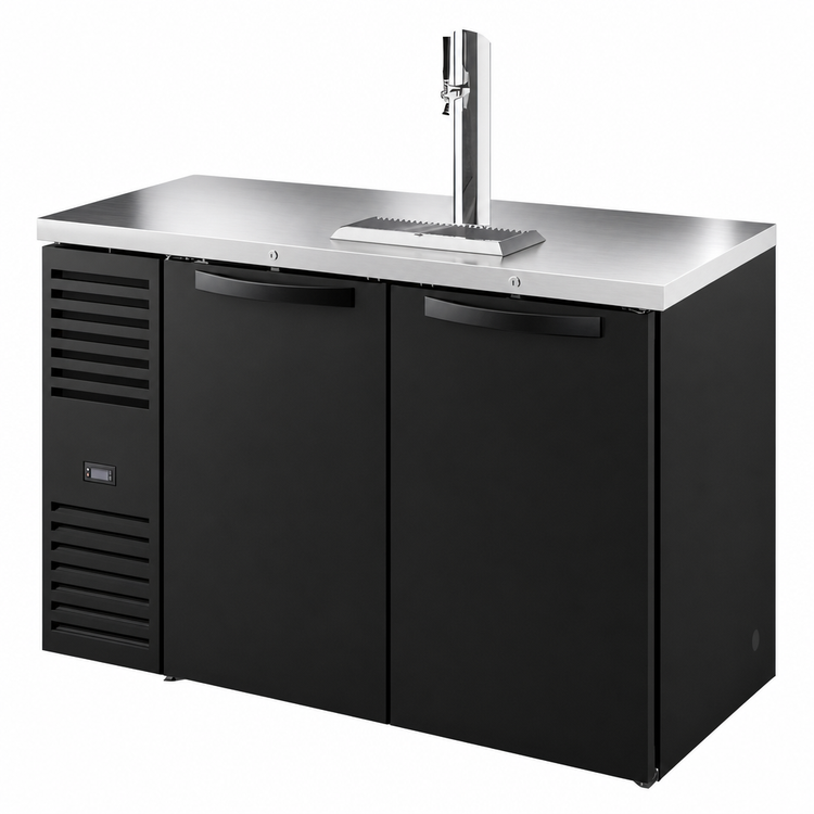 Product image #4 for True Premier Bar 52-Inch Flat Top Refrigerated Draft Bar Cooler with Stainless Steel Countertop and 1 Beer Column