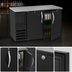 Thumbnail image #4 for Beverage Air BB58HC-B 58-Inch Two-Section Black Back Bar Refrigerator with Solid Doors