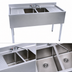 Thumbnail image #4 for BK Resources 48-Inch Slim-Line Two-Compartment Underbar Sink with Dual Drainboards and Faucet