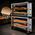 Thumbnail image #5 for Peerless CW62PSC 4-Deck Double-Stacked Gas Deck Pizza Oven with 42 x 32-Inch Hearth Stone Decks