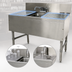 Thumbnail image #4 for Prestige 1-Compartment Underbar Sink Unit with Double Drainboards and Deck-Mount Faucet, 36 x 25 x 36 Inches