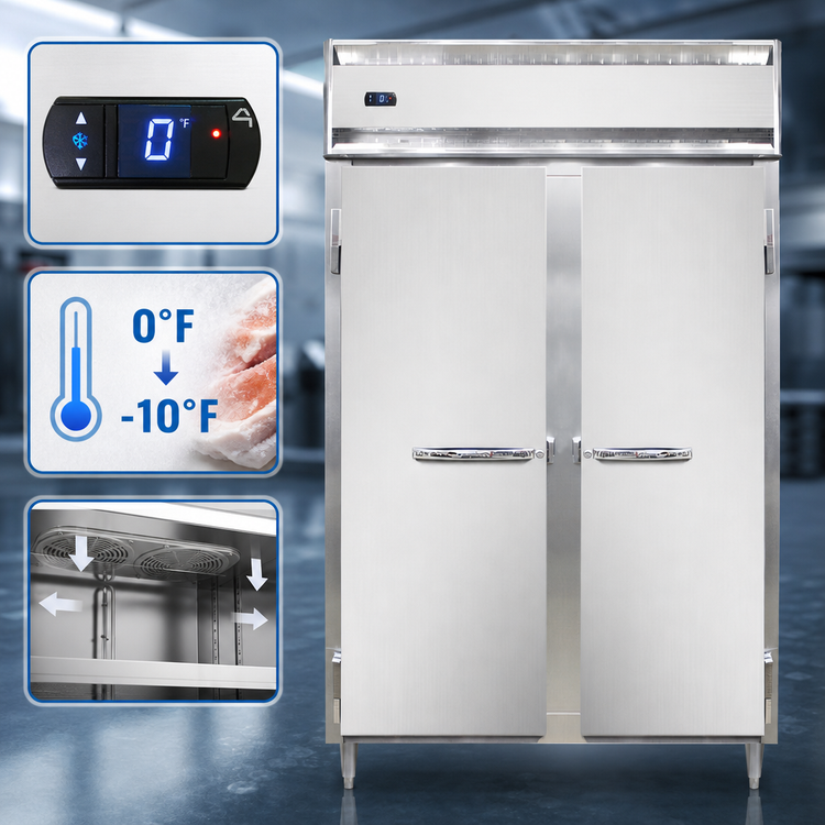 Product image #4 for Continental Refrigerator D2FSN Designer Line 2-Section Shallow Depth Reach-In Freezer