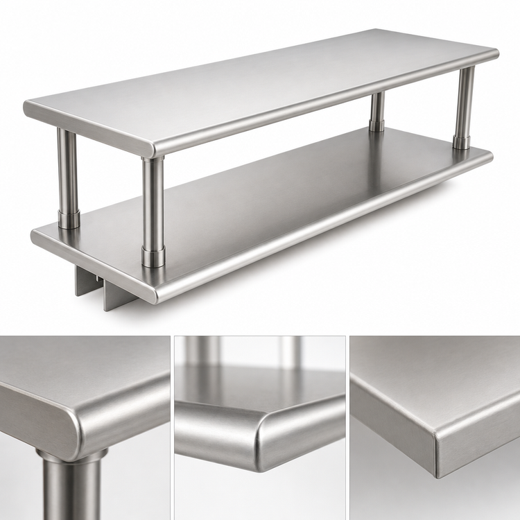 Product image #4 for Eagle Group Pass-Thru Shelf with Overshelf, 36"W x 18"D, Wall-Mounted Stainless Steel