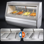 Thumbnail image #4 for Howard-McCray HMC, Hot Cases, 40E Service Cases CHS35-8-S 95-Inch 6-Well Full-Service Hot Food Case, Stainless Steel, Wet/Dry