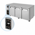 Thumbnail image #4 for Turbo Air J Series 3-Section Side-Mount Self-Contained Undercounter Refrigerator, 17.2 Cu. Ft., Solid Doors, Stainless Steel