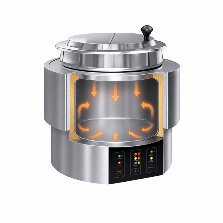 Product image #4 for Hatco Round Countertop Food Warmer/Cooker, 11 Qt, 120V