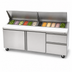Thumbnail image #4 for Delfield 64-Inch Two-Section Sandwich/Salad Top Refrigerator with Cutting Board and 12-Pan Top