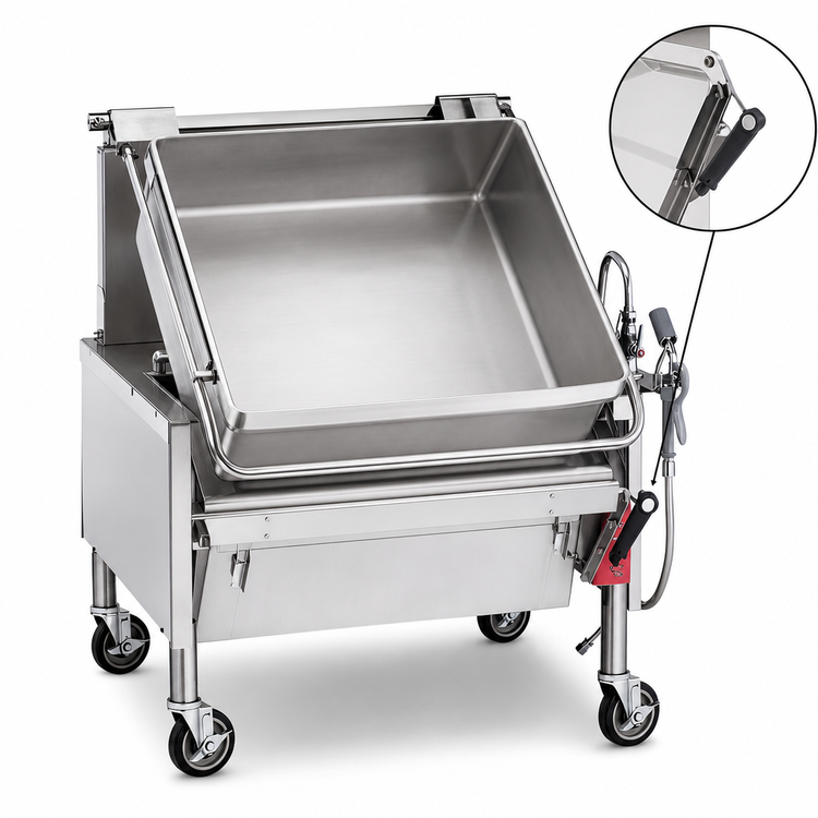 Product image #5 for Vulcan VE30 30-Gallon Electric Tilting Braising Pan with Manual Tilt and Open Base