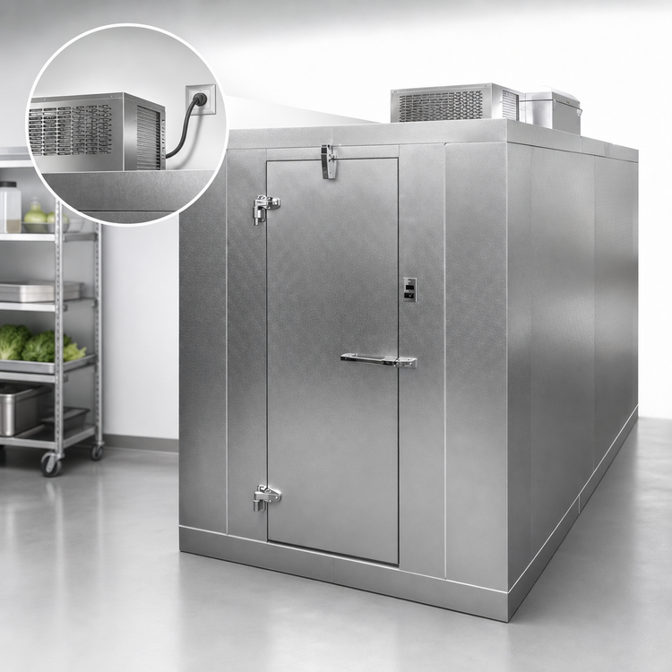 Product image #4 for Master-Bilt QS Series Quick Ship Indoor Walk-In Cooler, 8' x 14' x 7'7" H, With Floor, Self-Contained R290 Capsule Pak Refrigeration