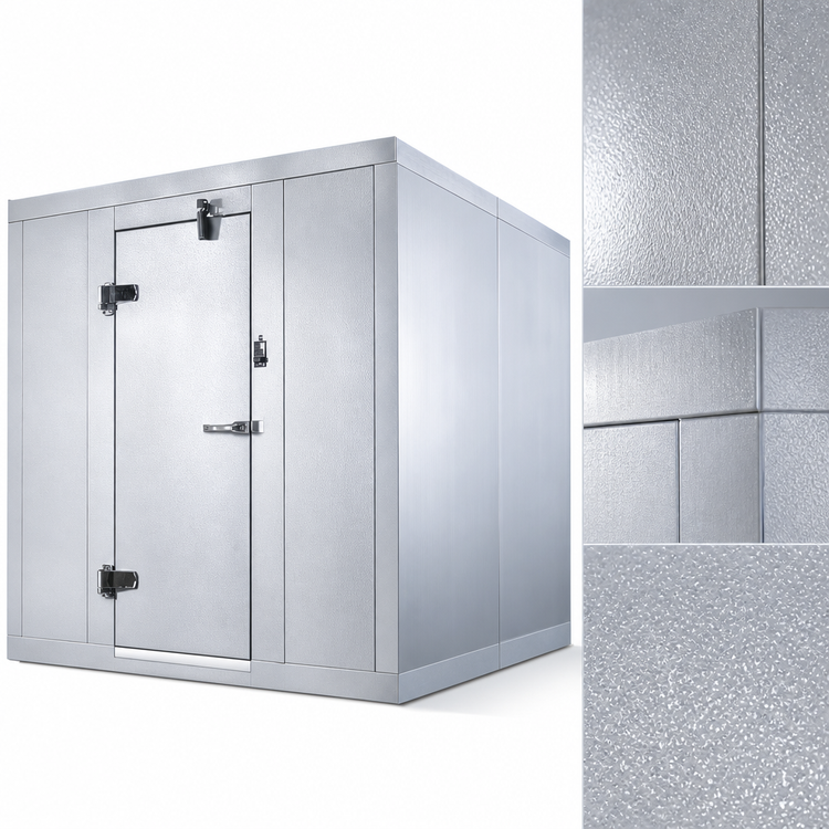 Product image #4 for Outdoor Quick Ship Walk-In Cooler with Floor and Bohn R-448A Remote Refrigeration, 5'-10 5/8" W x 9'-9 1/4" L x 7'-7" H