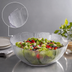 Thumbnail image #5 for Petal Mist 17.2 Qt Clear Polycarbonate Floral-Edged Textured Bowl, 18 Inch Diameter