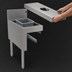 Thumbnail image #4 for Glastender Underbar Dry Waste Unit, 15-Inch Wide x 24-Inch Deep, Stainless Steel, for Slim Jim Receptacle