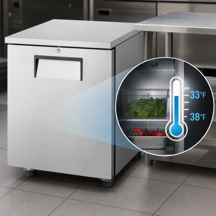 Product image #4 for True 27 5/8-Inch Compact Single-Section Undercounter Solid Door Refrigerator