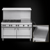 Thumbnail image #4 for Garland US Range U Series 36-Inch Gas Restaurant Range with 4 Open Burners, 12-Inch Griddle, Standard Oven, and Convection Oven
