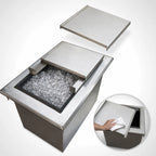 Thumbnail image #4 for BK Resources BK-DIBL-3418 34-Inch Drop-In Ice Bin with Sliding Cover, Without Cold Plate, Stainless Steel