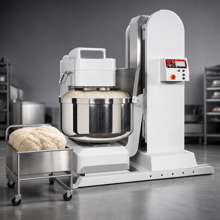 Product image #4 for Univex Silverline SL160LH Floor Spiral Mixer with Built-In Lifter, 350 lb. Dough Capacity, 2-Speed