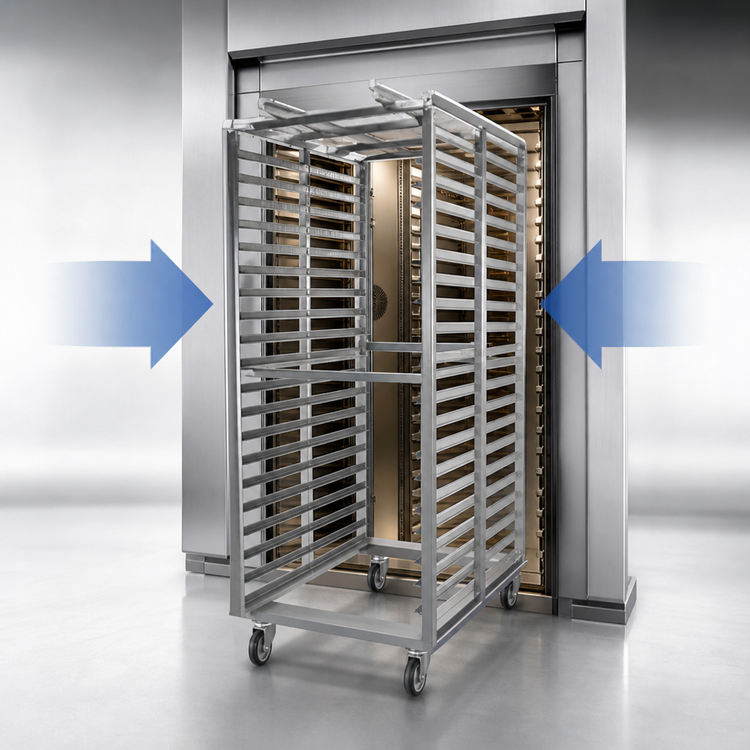 Product image #4 for Baxter BDRSB-15 Stainless Steel Double Side-Load Rack for Double Rack Oven, 15 Slides