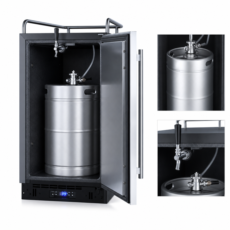 Product image #5 for Summit Commercial 15-Inch Built-In/Freestanding Draft Beer Cooler Dispenser, 2.9 Cu. Ft., 1/6 Keg Capacity