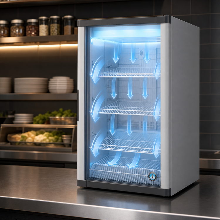 Product image #4 for Hoshizaki RM-7-HC Countertop Glass Door Refrigerated Merchandiser, 5.97 Cu. Ft.