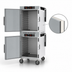 Thumbnail image #5 for Metro HotBlox™ Wide 16-Pan Dual-Cavity Pass-Thru Insulated Holding Cabinet, Analog, Solid Doors, Mobile